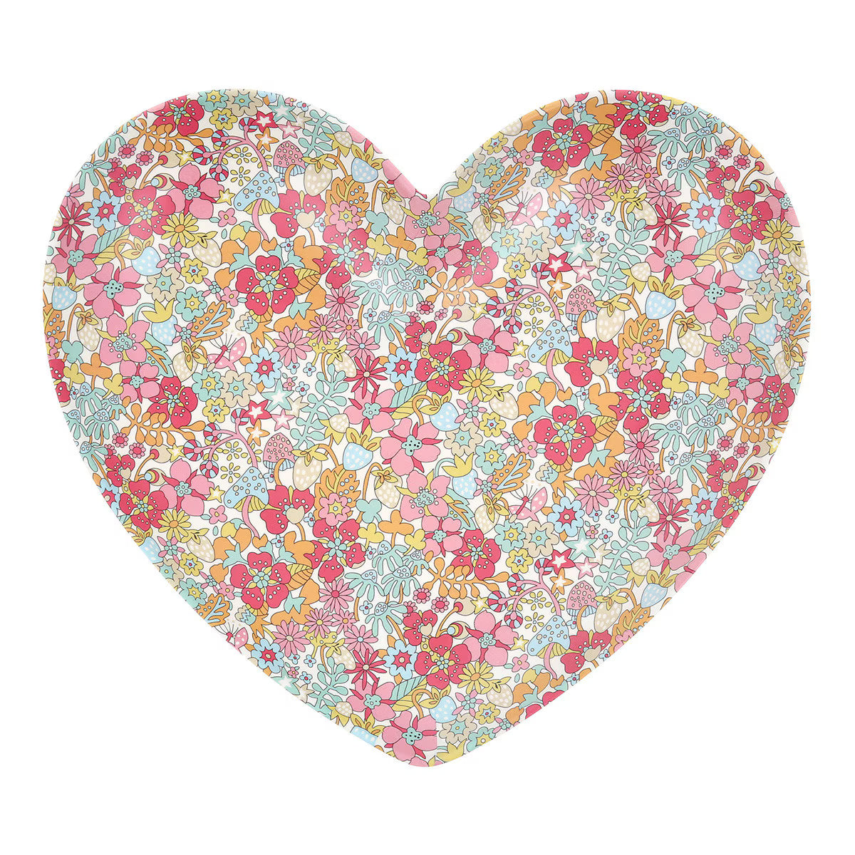 Set misto di piatti riutilizzabili a forma di cuore  Liberty