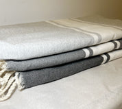 Telo Mare Fouta Classic Grigio acciaio