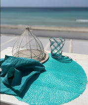 Bicchiere in Metacrilato con Spirale Turchese Set 6pz