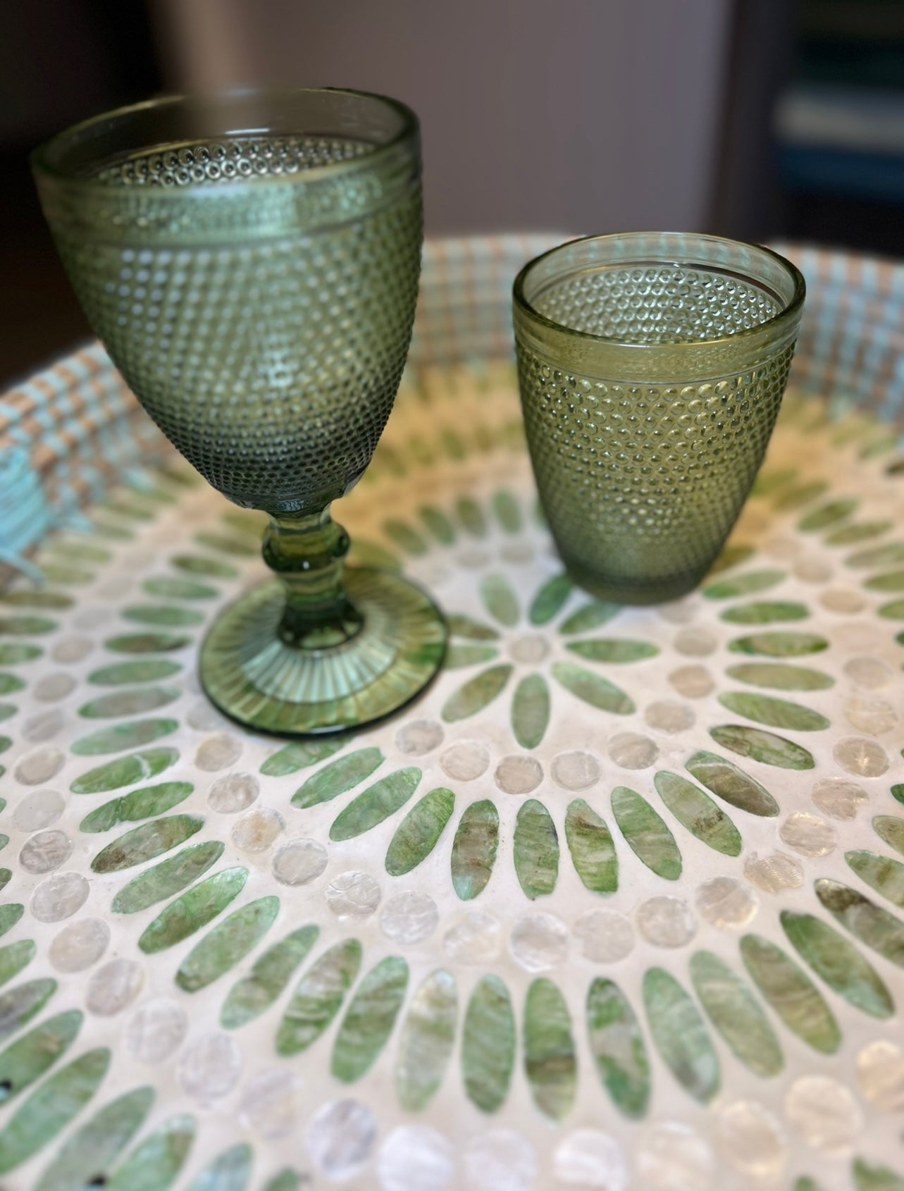 Bicchiere Vino "Bolle" Verde 6pz