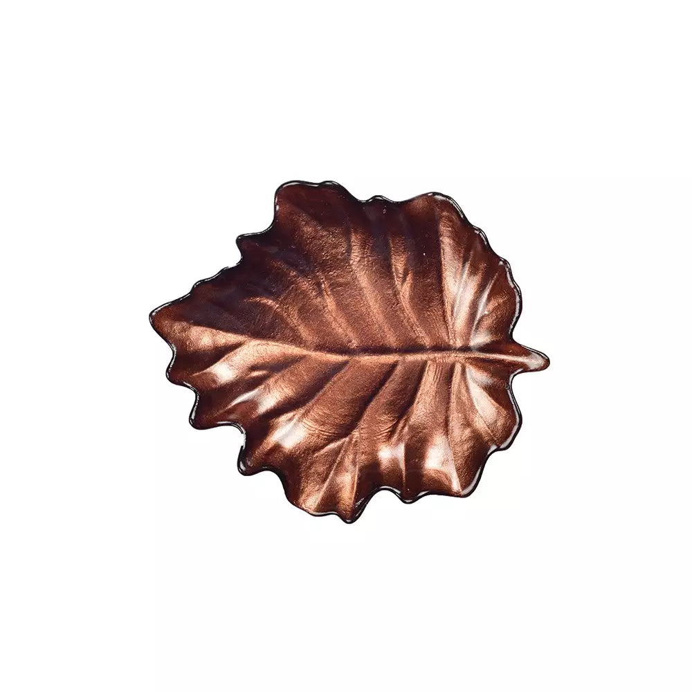Piatto foglia marrone