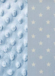 Coperta Azzurra con tessuto Minky personalizzata - A.Bi.Ci. Lab